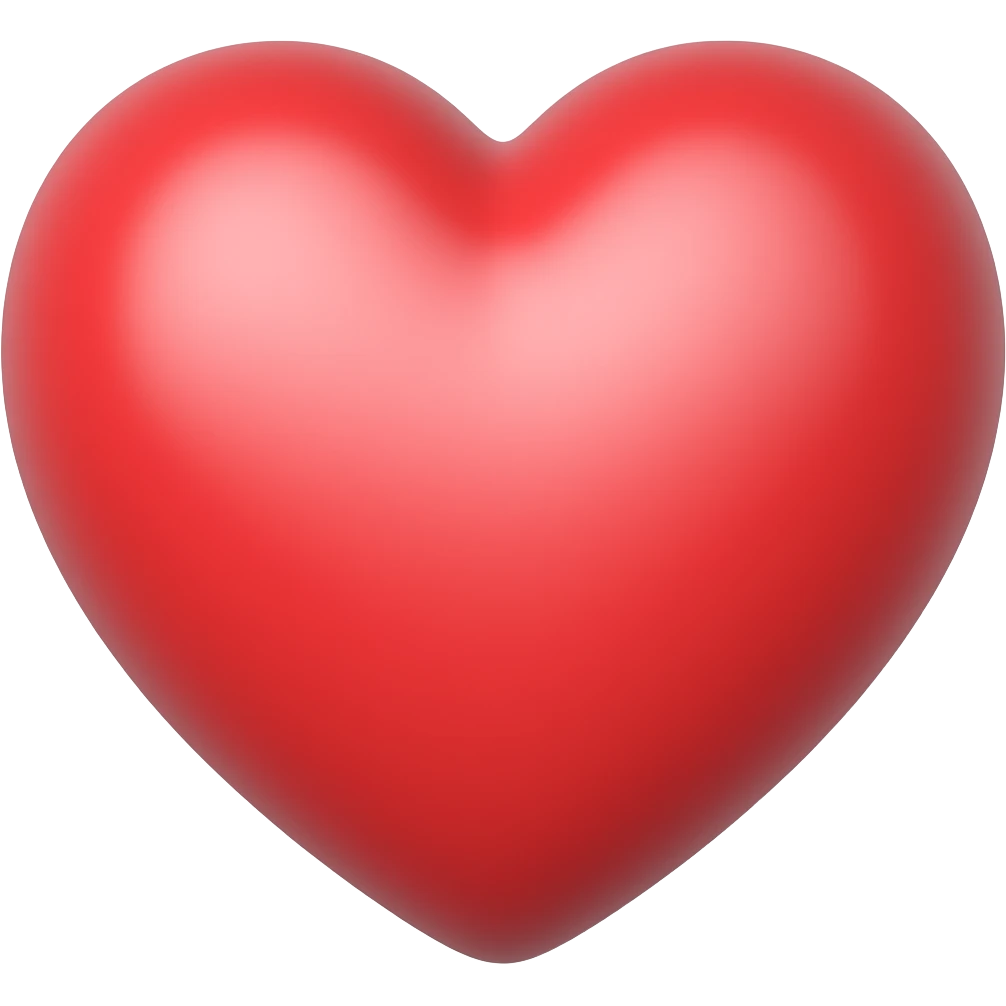 3D art heart emoji