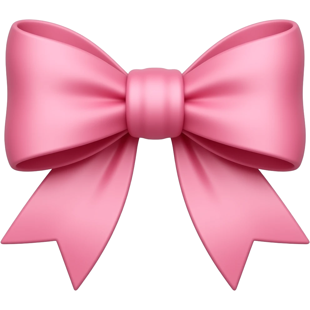 Pink bow emoji