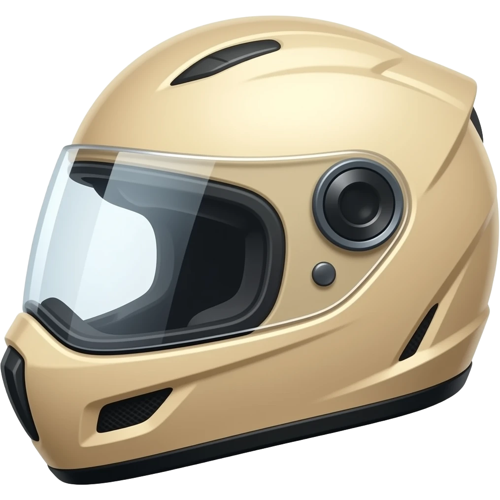 motorcycle helment beige color emoji