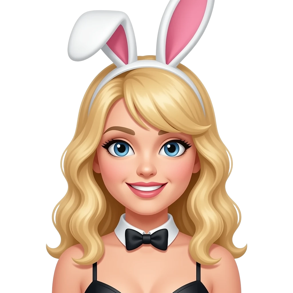Playboy girl blonde bunny sexy emoji