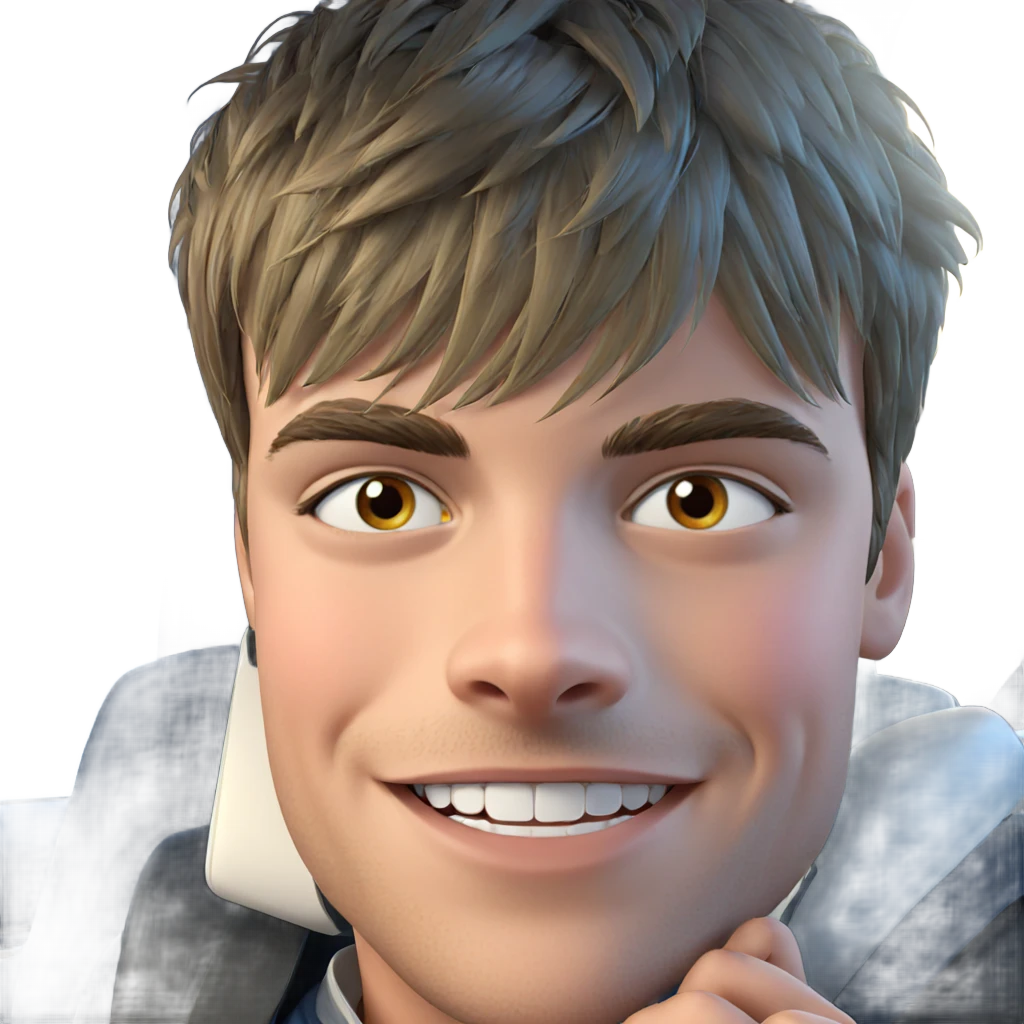 smiling boy on phone screen emoji