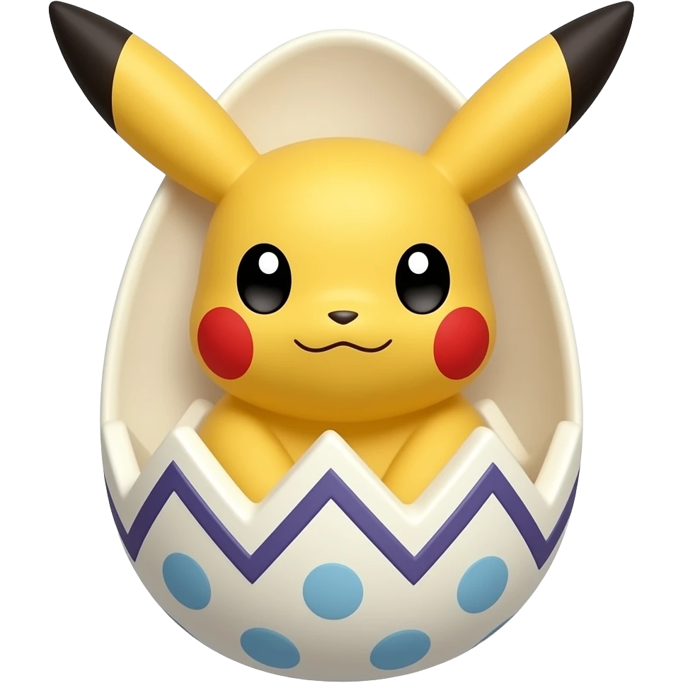 turn into withe chocolate easter egg cute full body Pokémon my style!! emoji