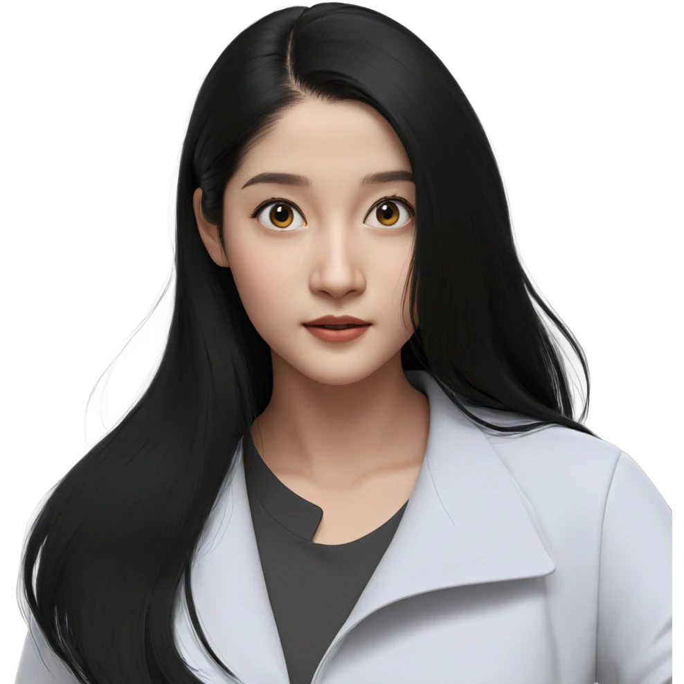 girl with long black hair emoji