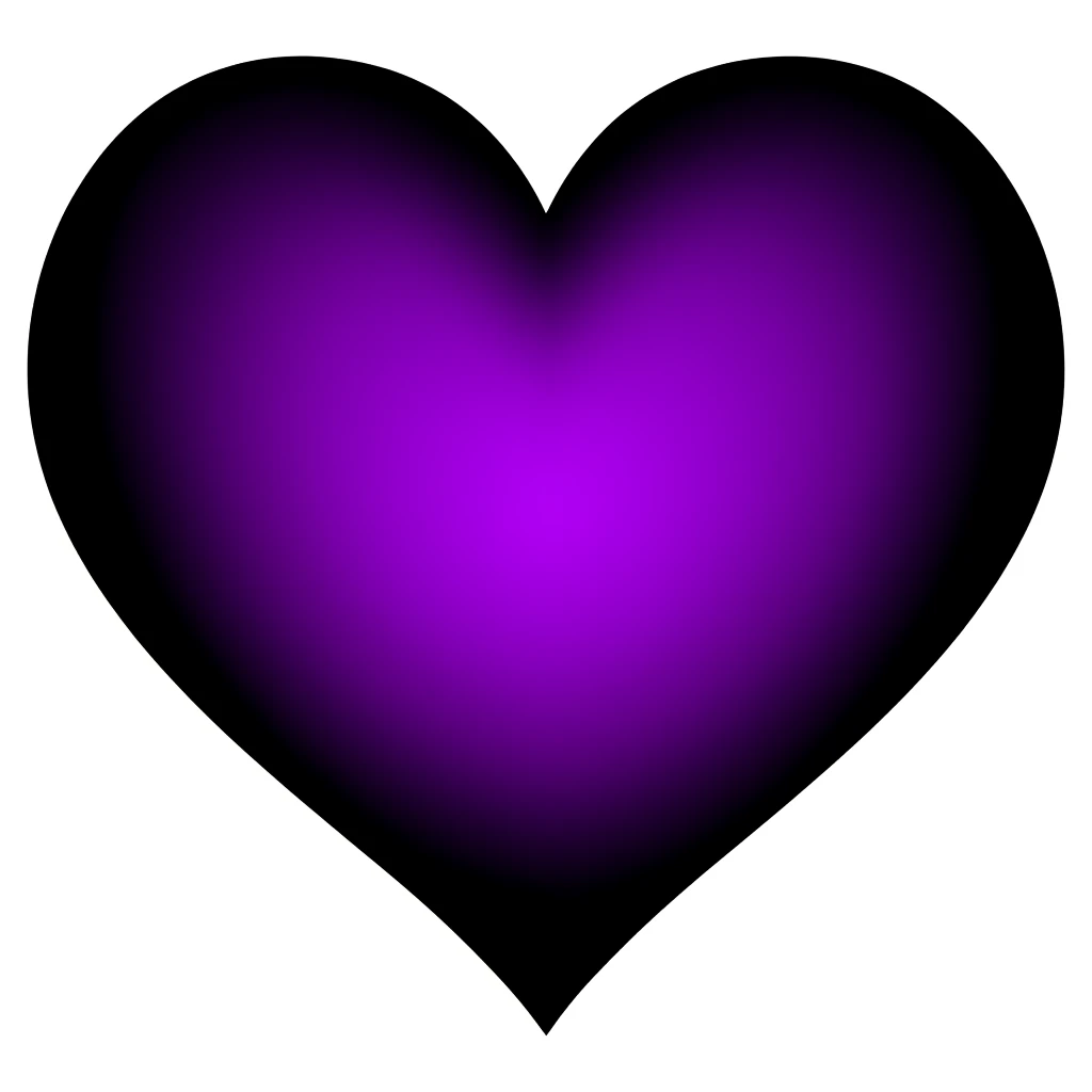 goth purple heart emoji