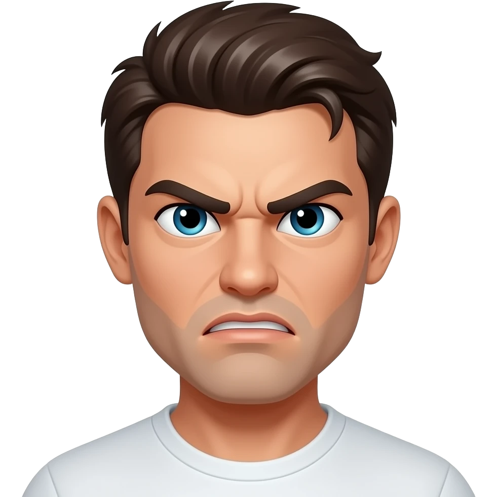 Made his eyes anger emoji