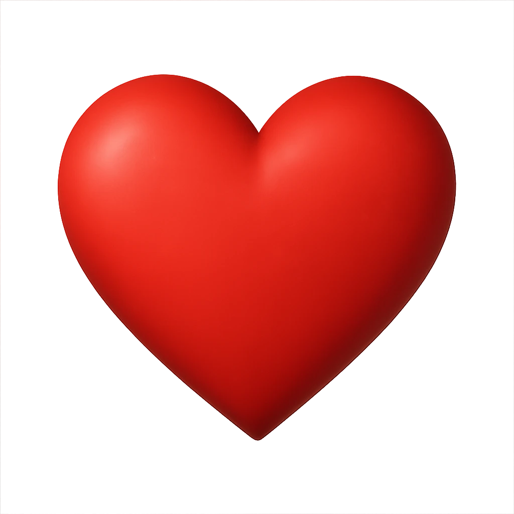object with a heart, no background emoji