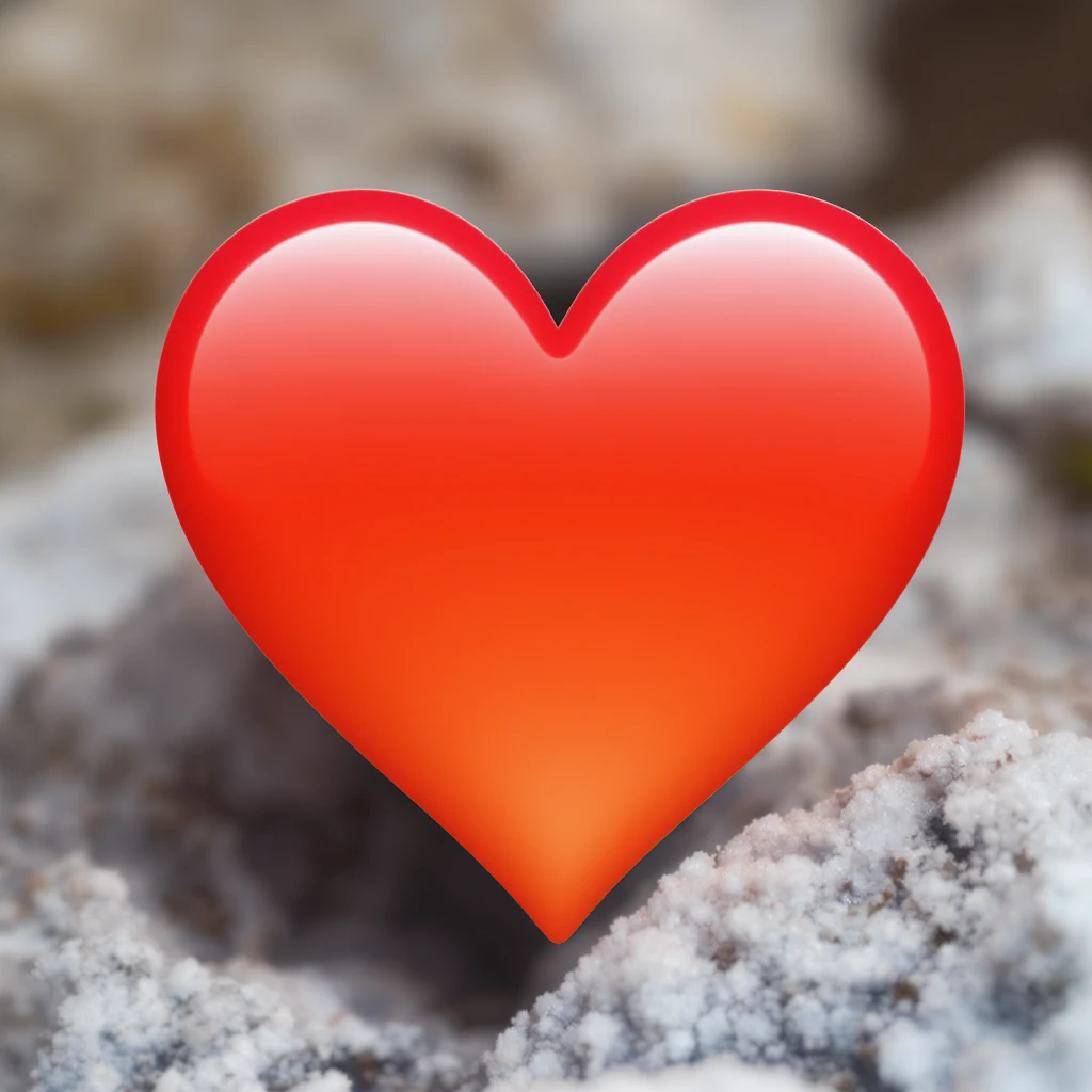 food heart emoji with a gradient effect emoji