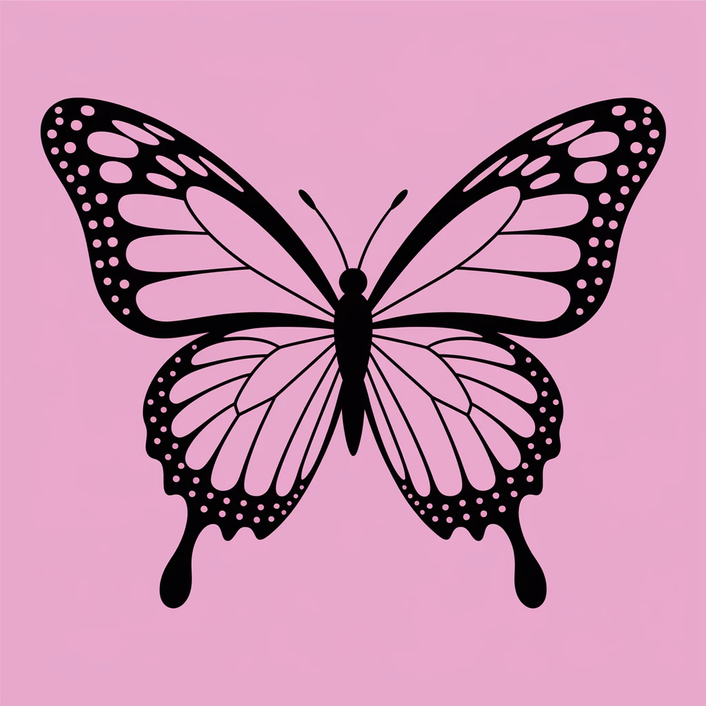 gothic heart with a dark butterfly emoji