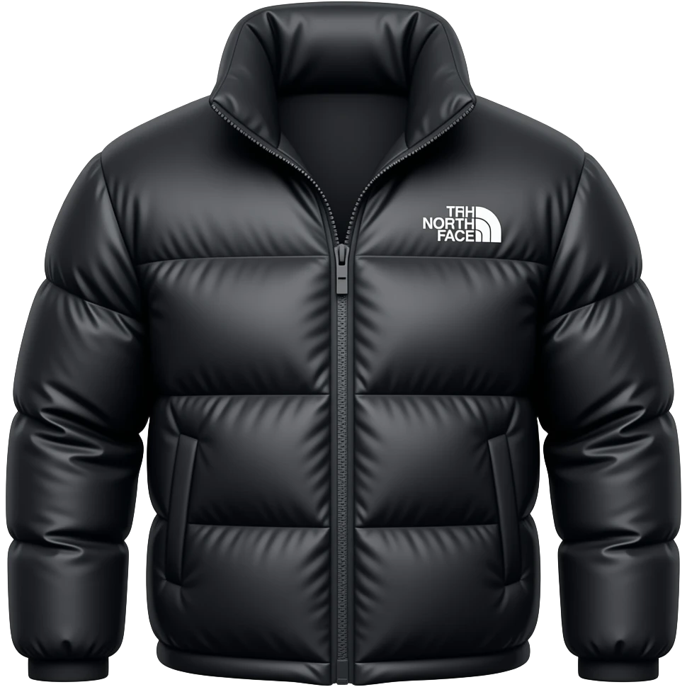 Big puffer north face all black emoji