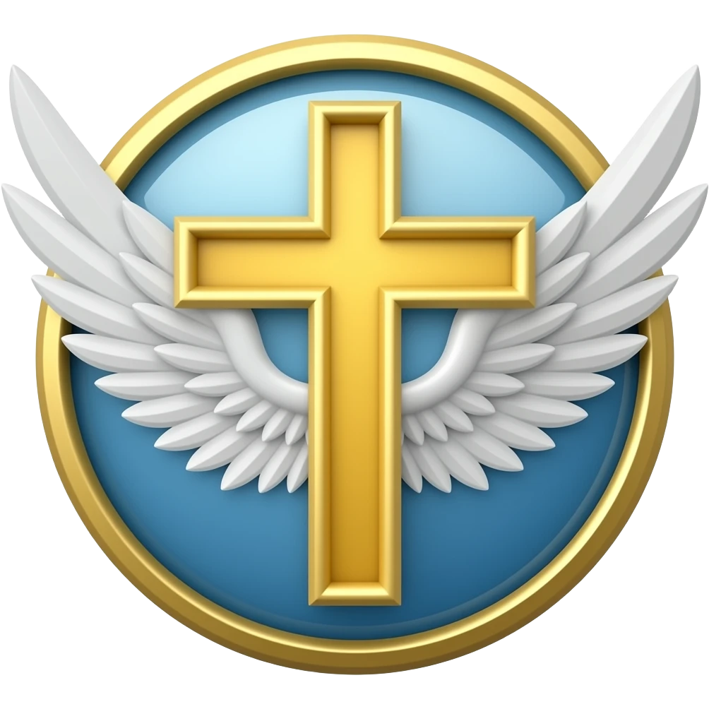 Holy Saint Emblem with diamond Wings emoji