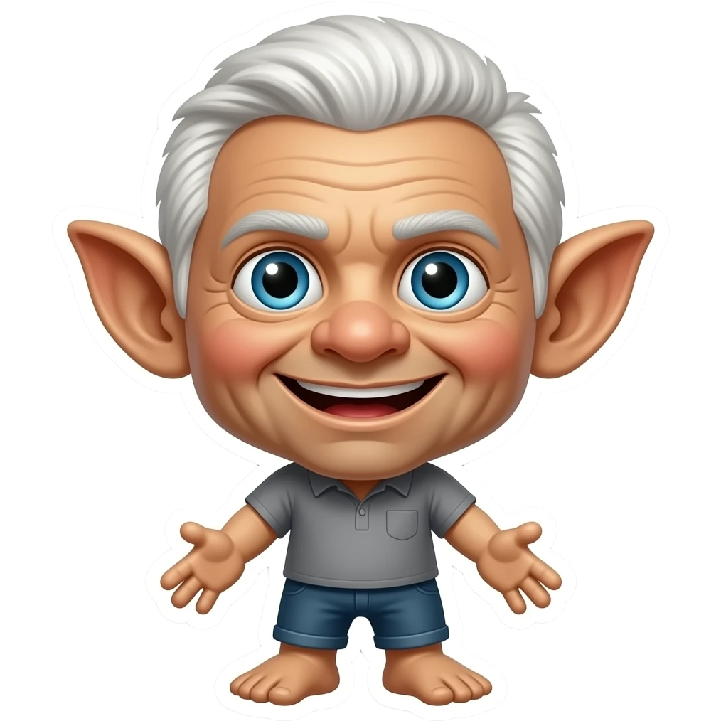 Un stikert de popi  de trols cantando emoji