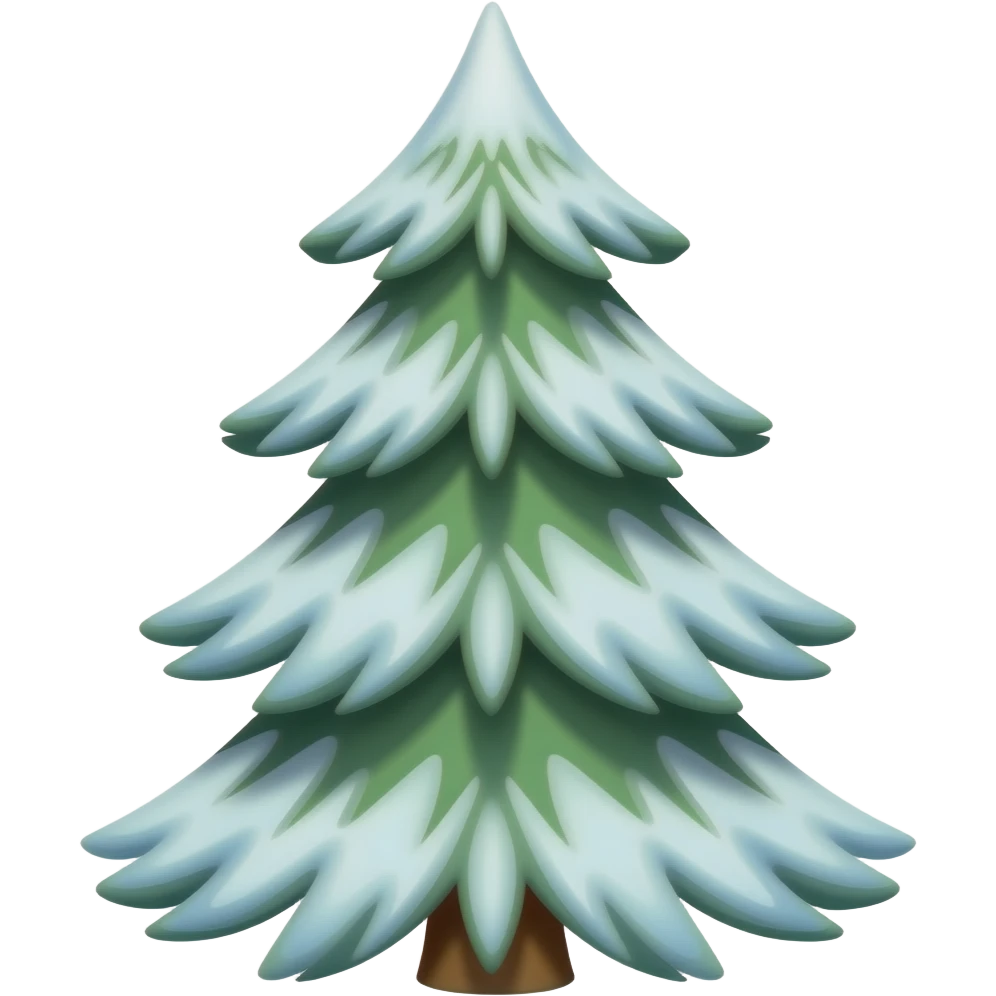 Snowy pine emoji