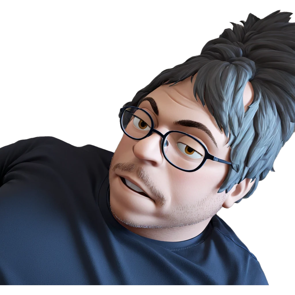 relaxed man with glasses emoji