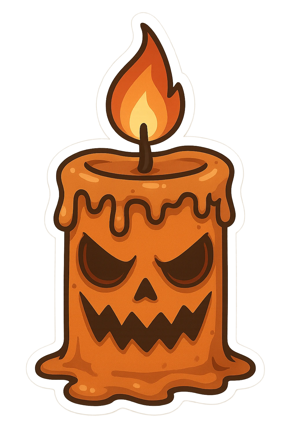 Halloween candle, make it scary, remove background  emoji