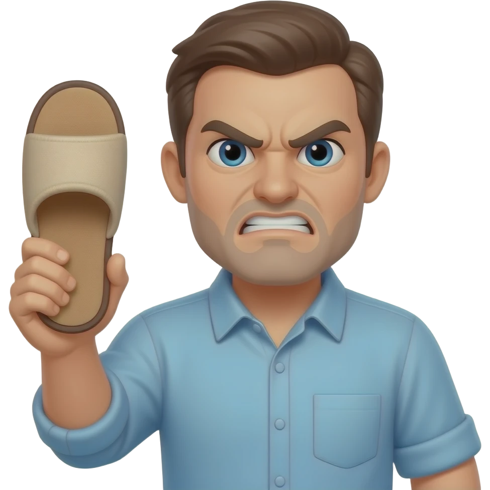angry father with slipper emoji