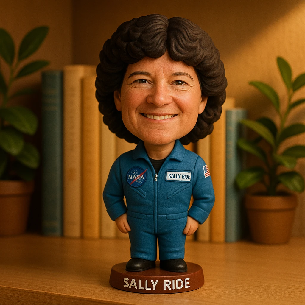 A woman's Sally Ride  emoji