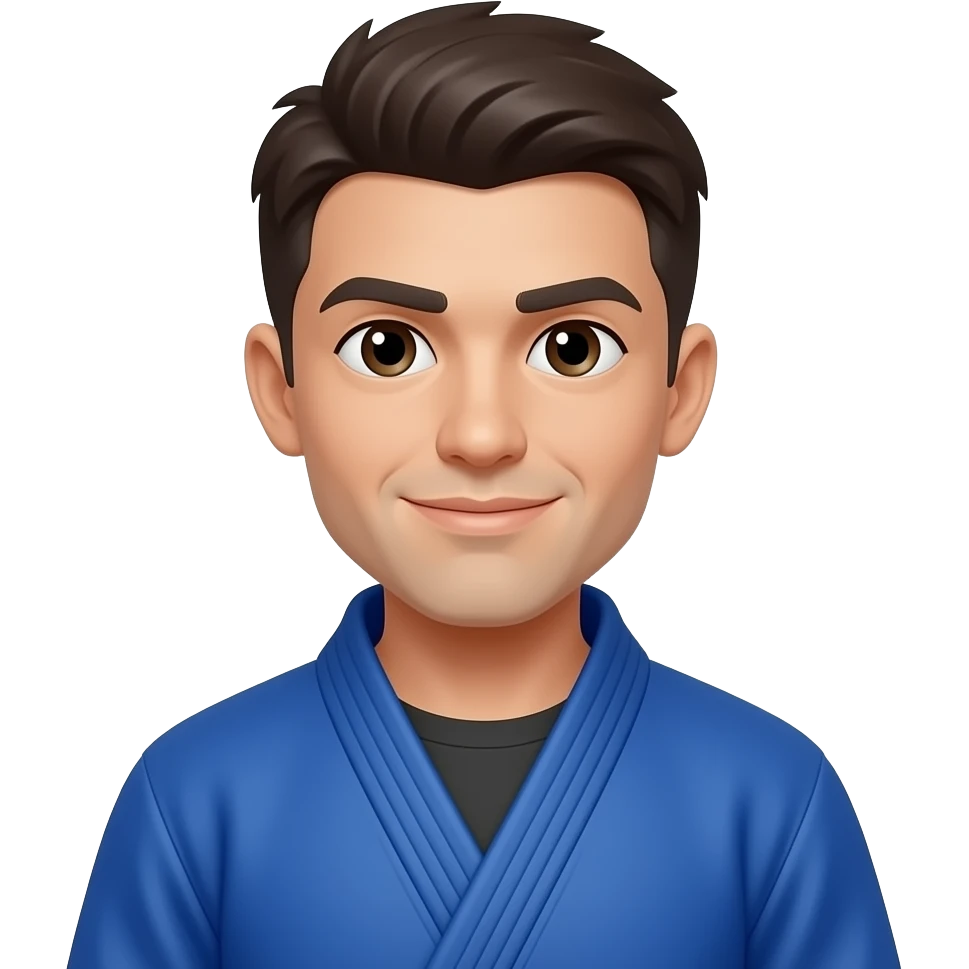 Faixa azul de jiu jitsu emoji