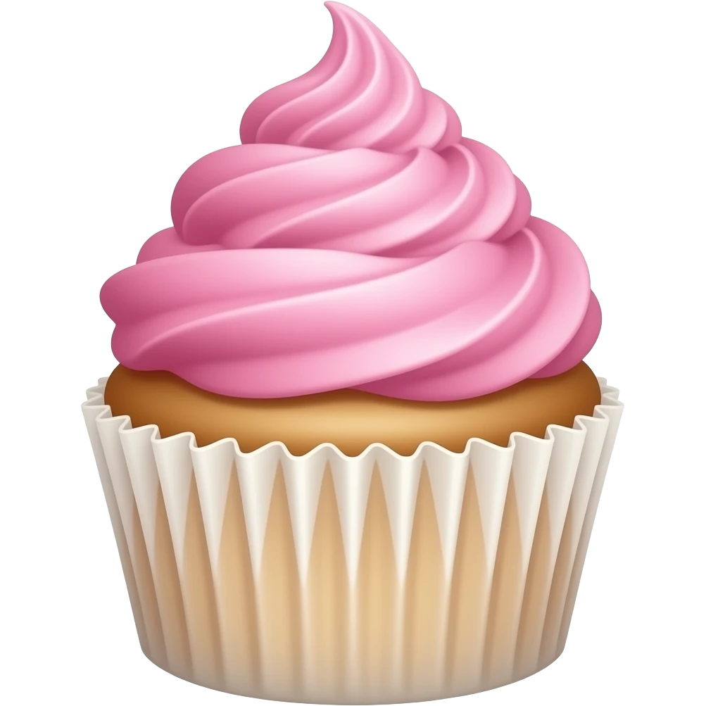 Cupcake with pink icing emoji