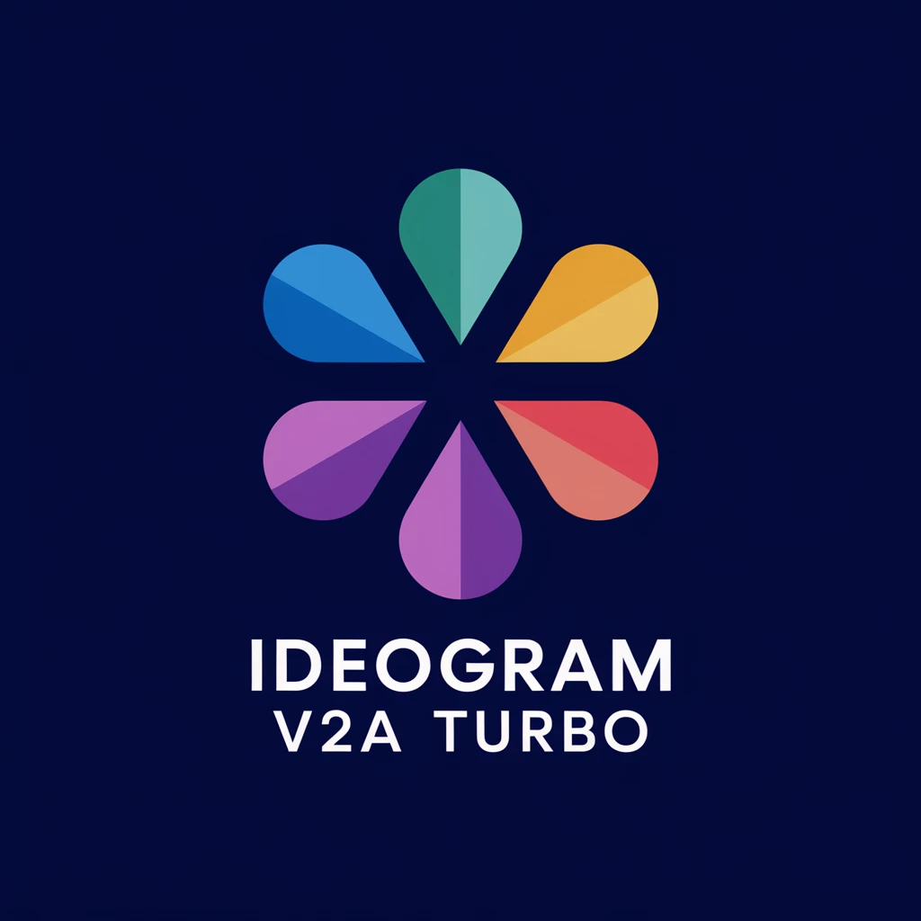 make a colorful logo of text "Ideogram V2a Turbo" emoji
