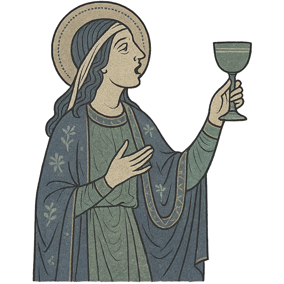 woman singing with wine glass in her hand emoji