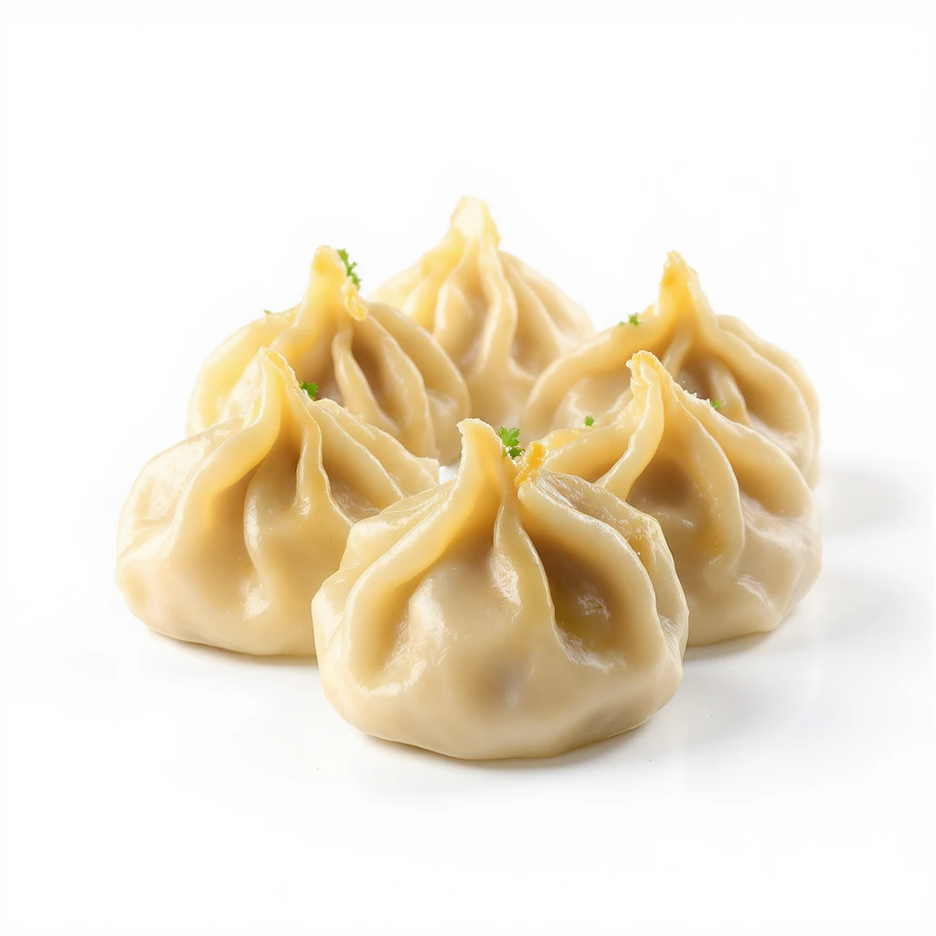 realistic, appetizing mandu dumplings, isolated on white background emoji