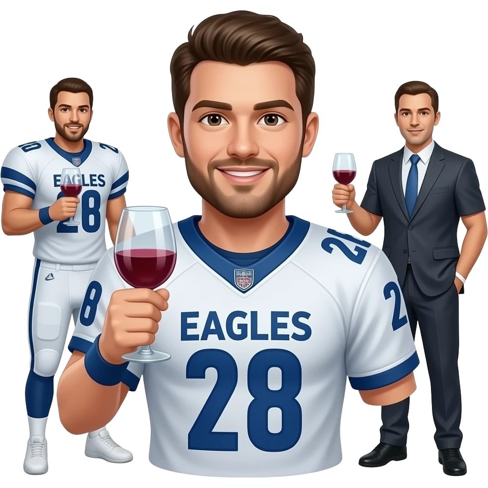 Vegas Eagles weekend with wine emoji
