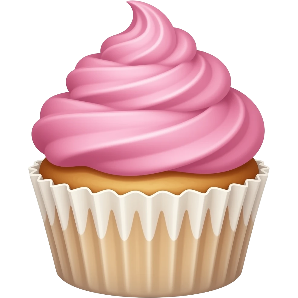 Cupcake with pink icing emoji