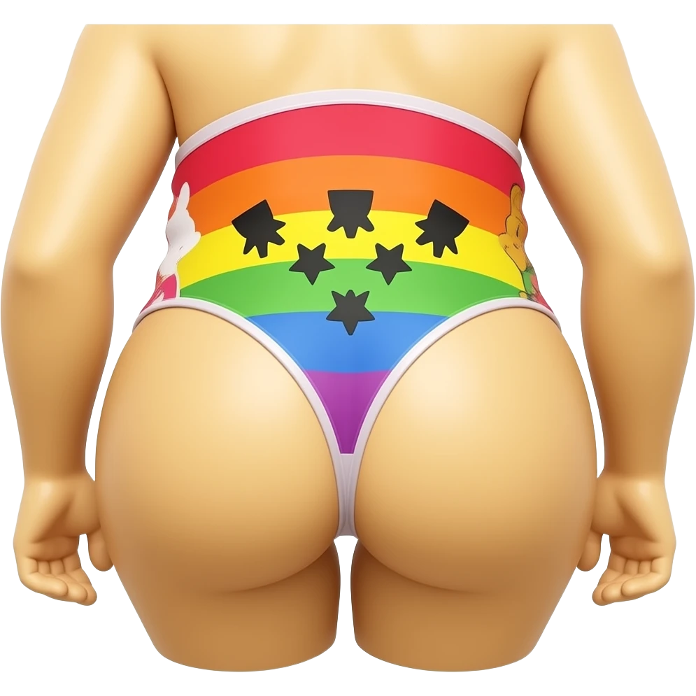 Gay yellow emoji with butt in air emoji
