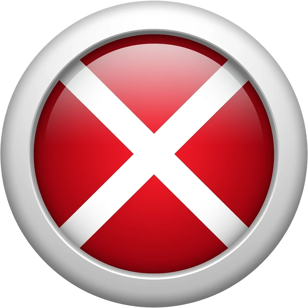 A red circle with a line, representing a stop sign or ban symbol. Commonly used for prohibition or restriction warnings. emoji