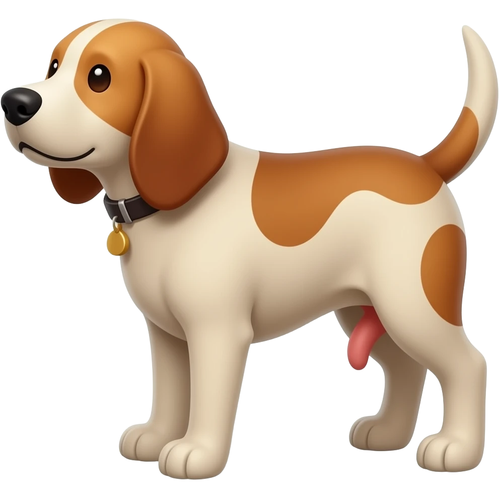 dog doing a wee emoji