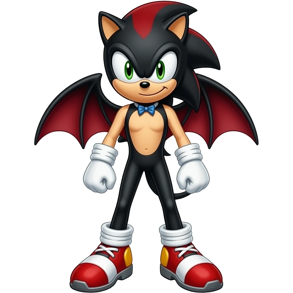 Female Rouge the bat from sonic the hedgehog topless boxing emoji