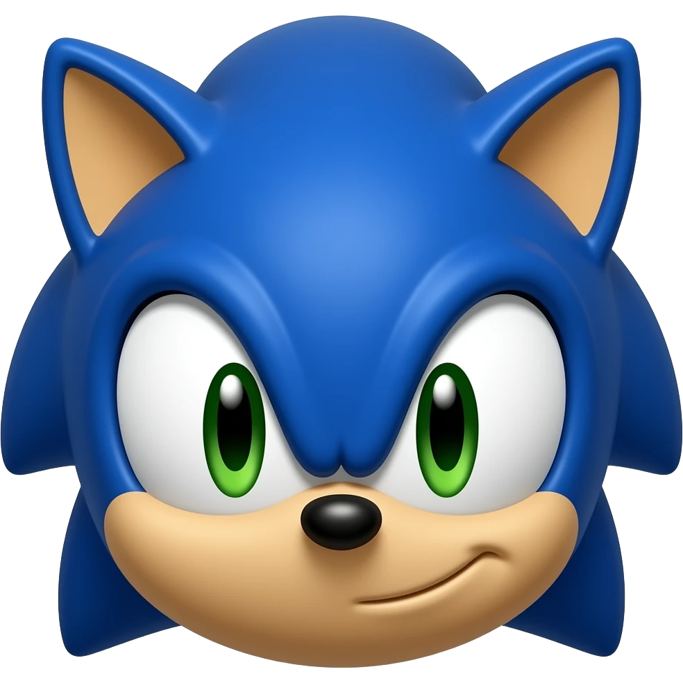 Sonic the hedgehog head emoji