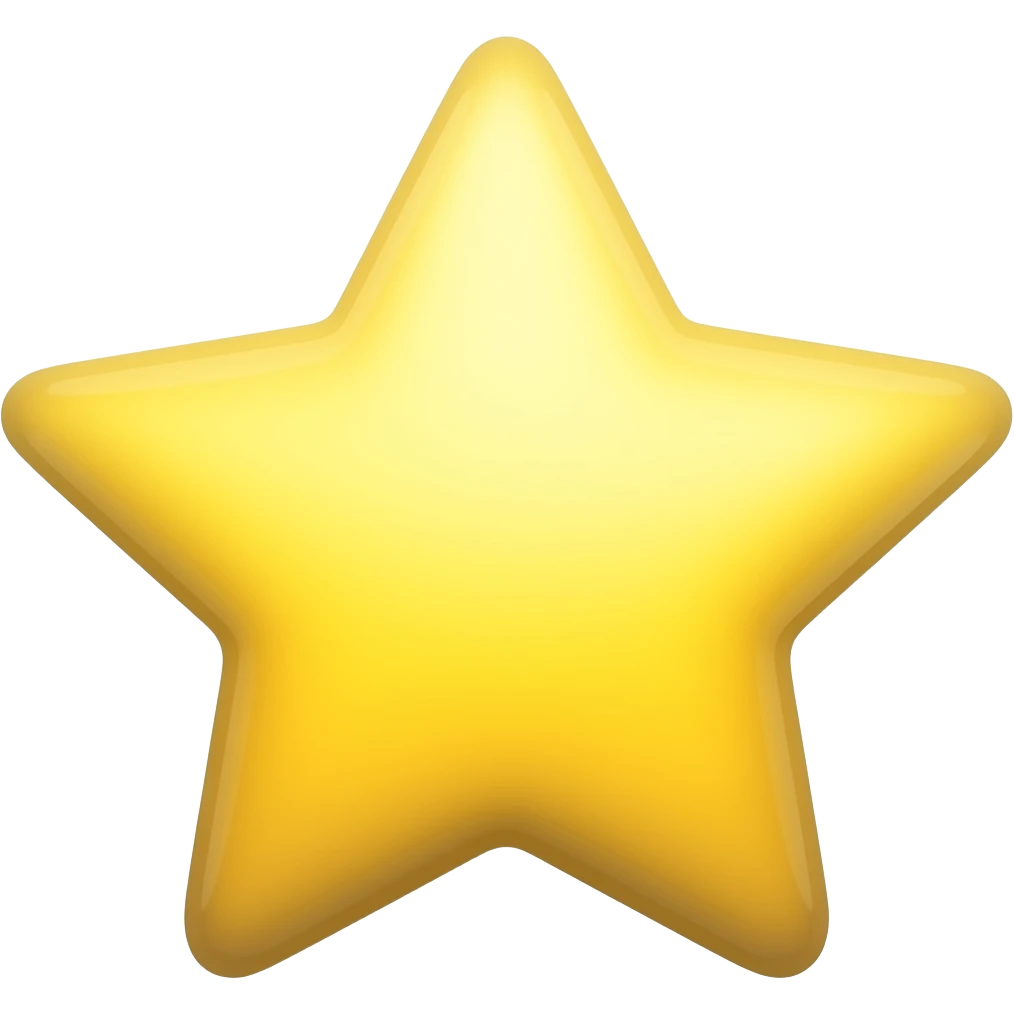 left half yellow star on white background emoji