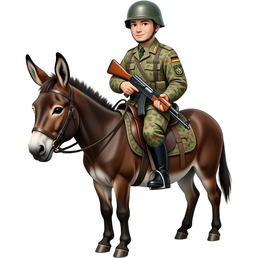 germany Bundeswehr on donkey emoji