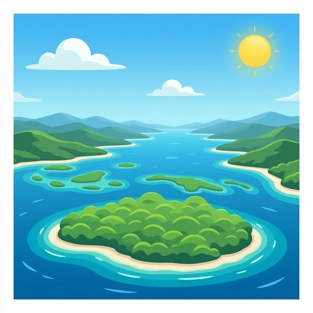 Great Barrier Reef top view emoji