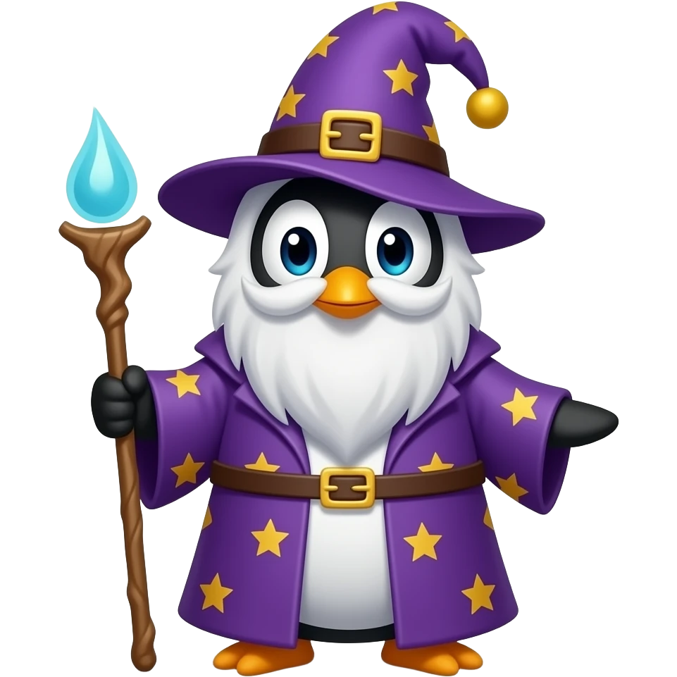 Penguin Wizard emoji
