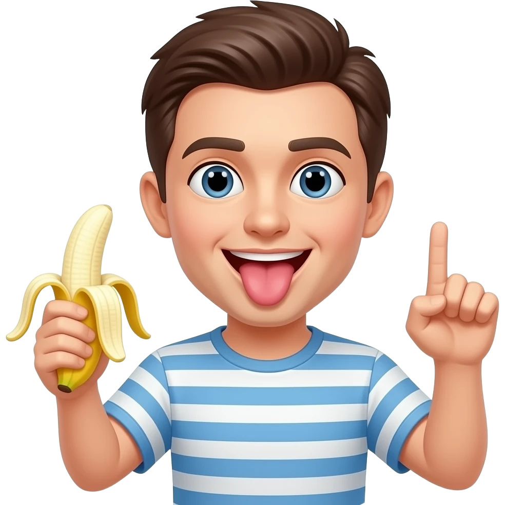 😛🖕🏽🍌 emoji