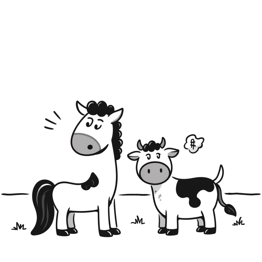 Horse and Cow, add the forbidden icon such as forbidden 18 emoji