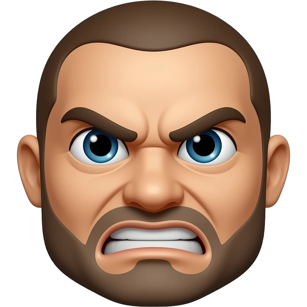 Super duper angry face emoji