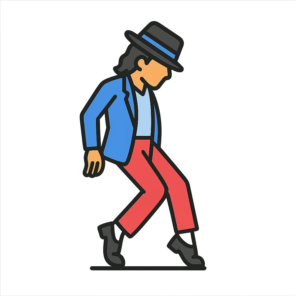 Michael Jackson moonwalking emoji