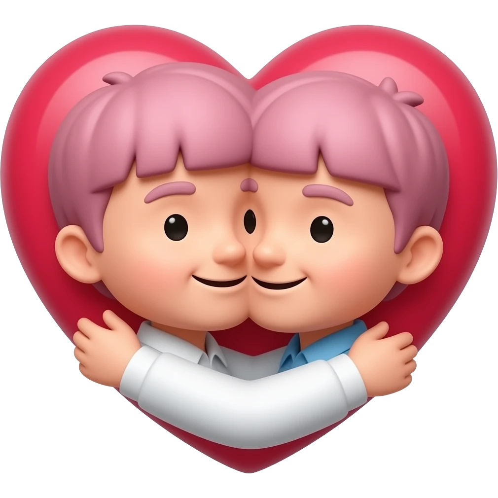 Hugging a heart emoji