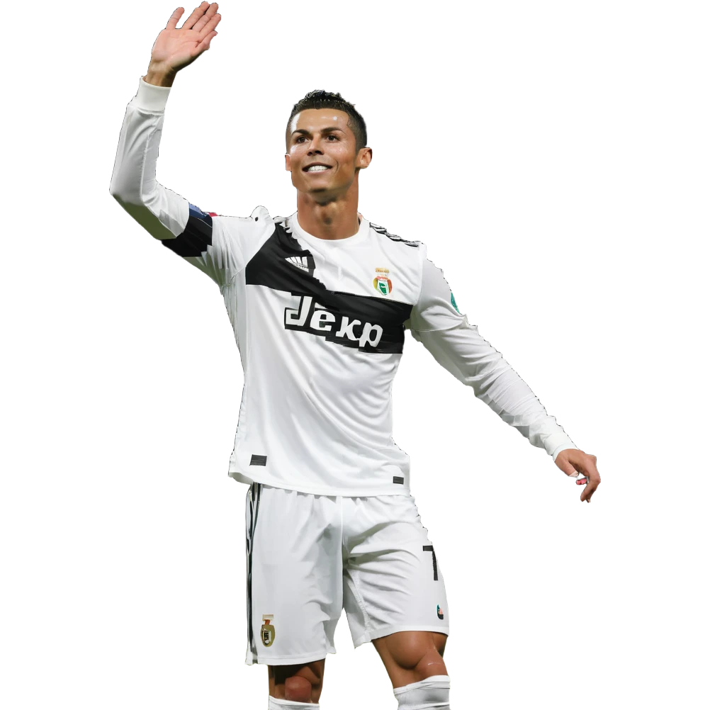 Cristiano Ronaldo performing Siuuu celebration emoji