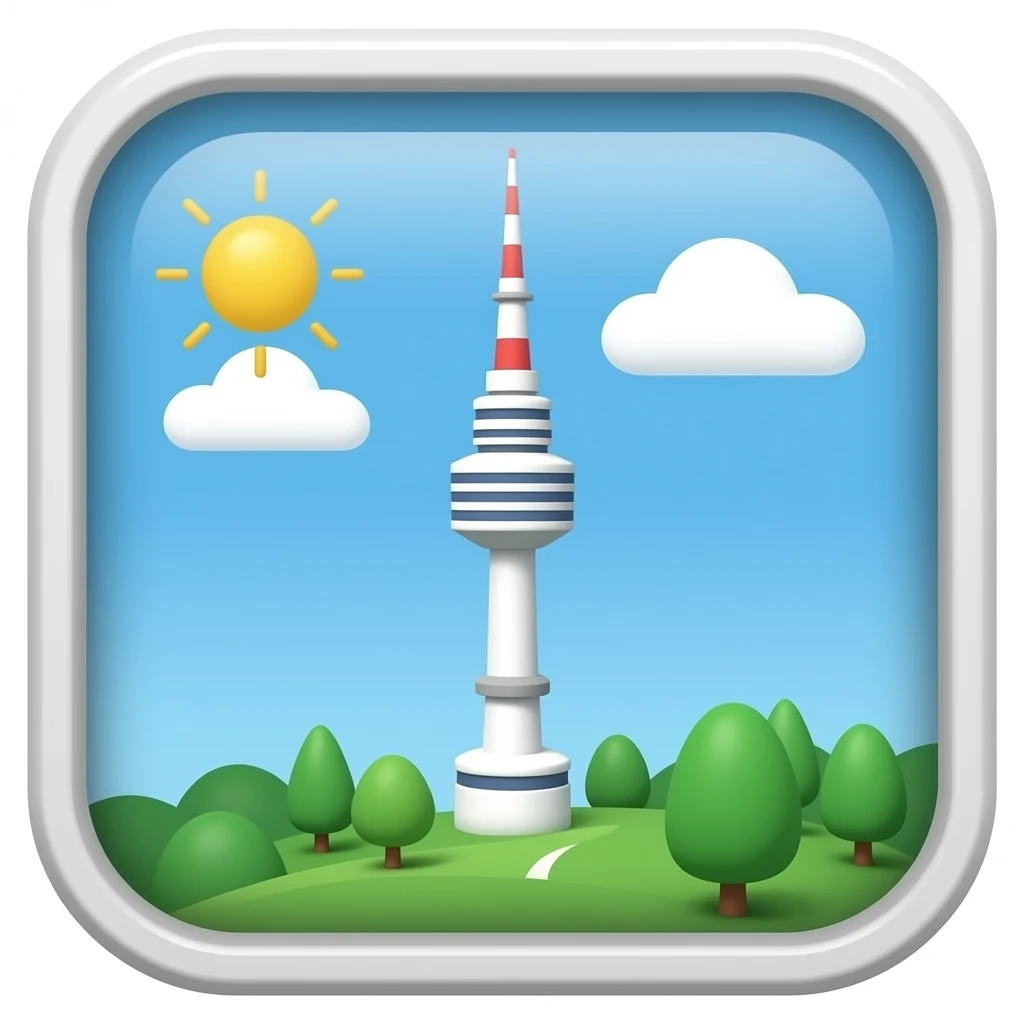namsan tower 3d emoji emoji
