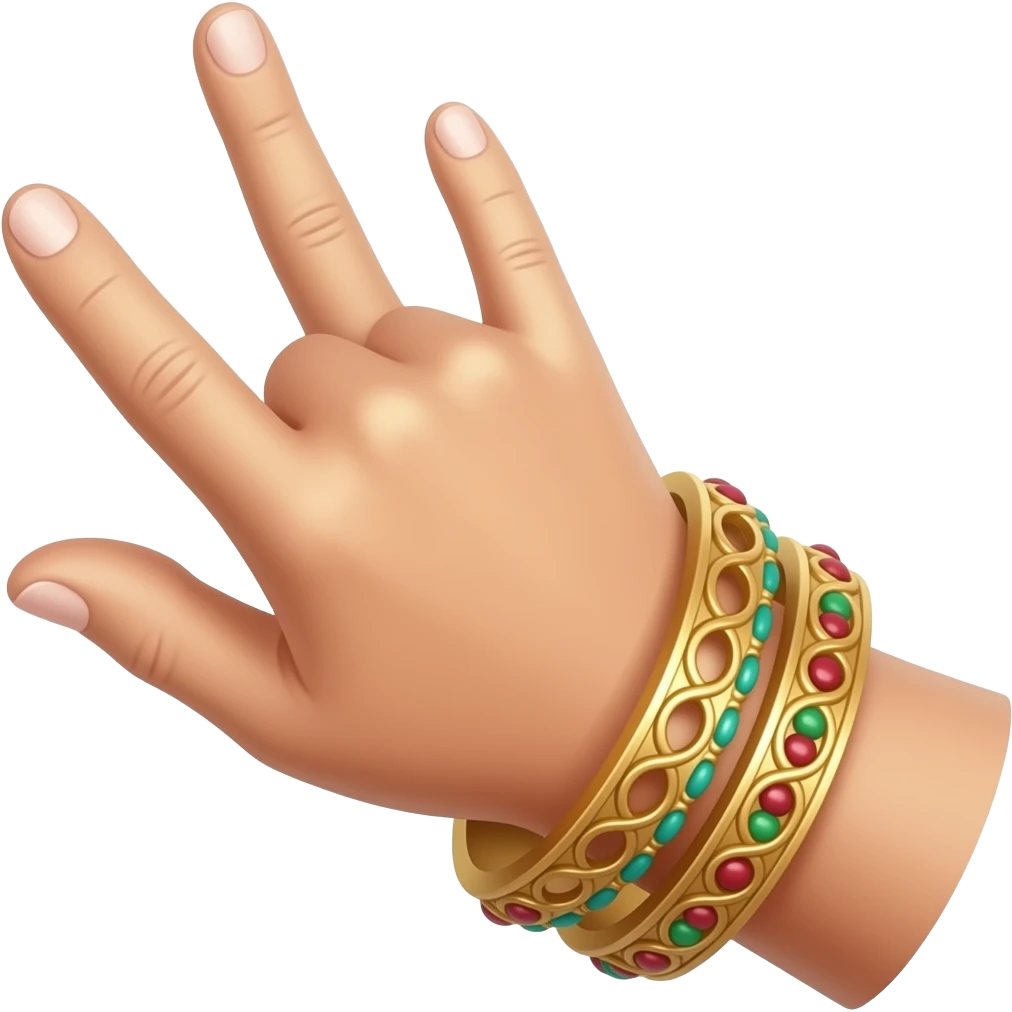 Hand wearing bangles emoji