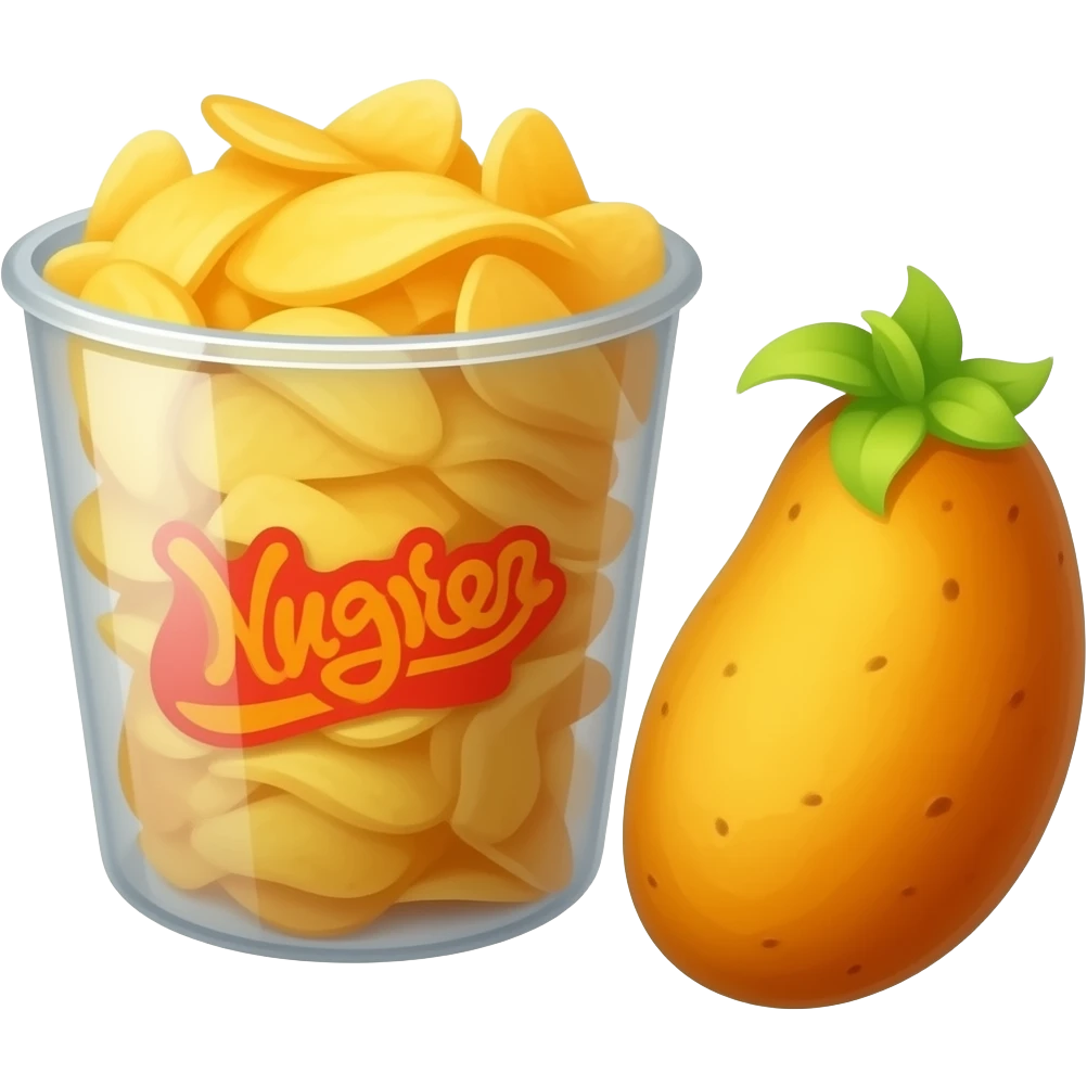 potato chips + nugget emoji