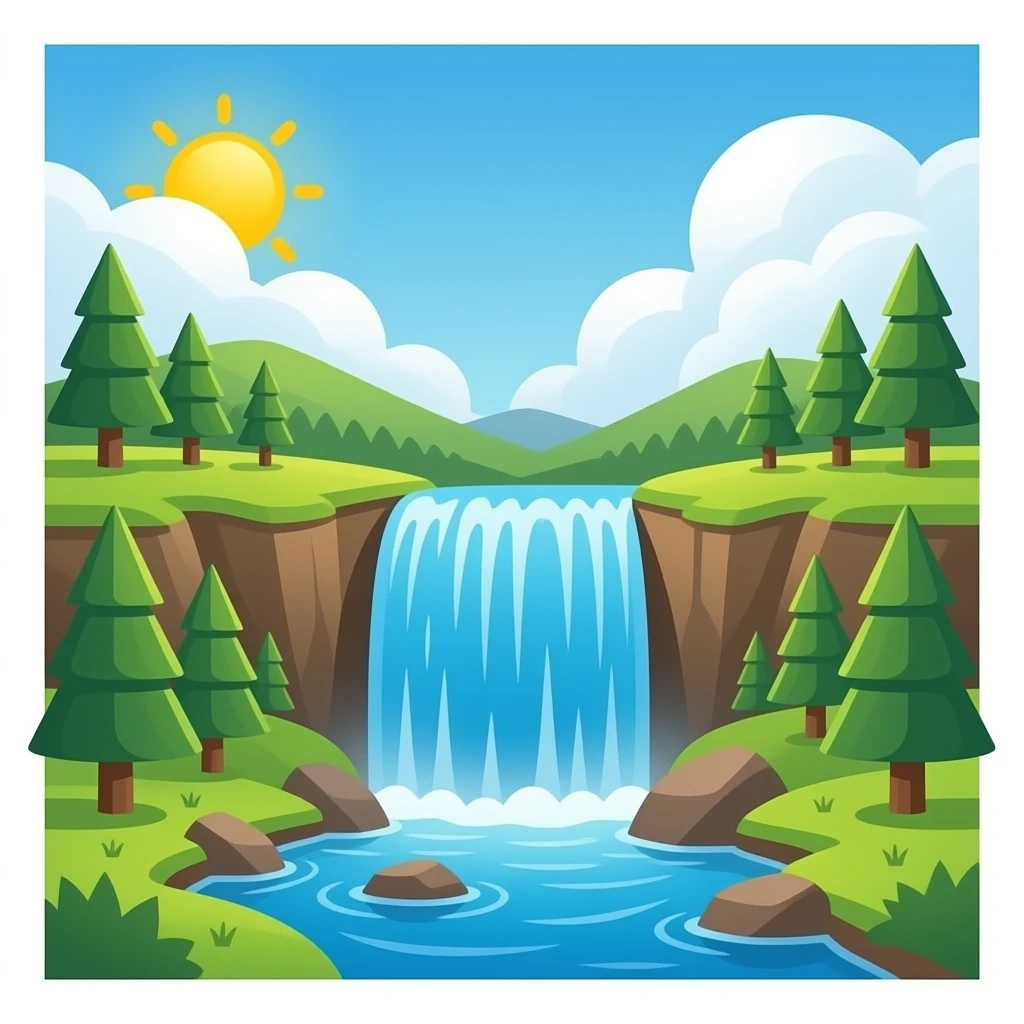 Waterfall emoji