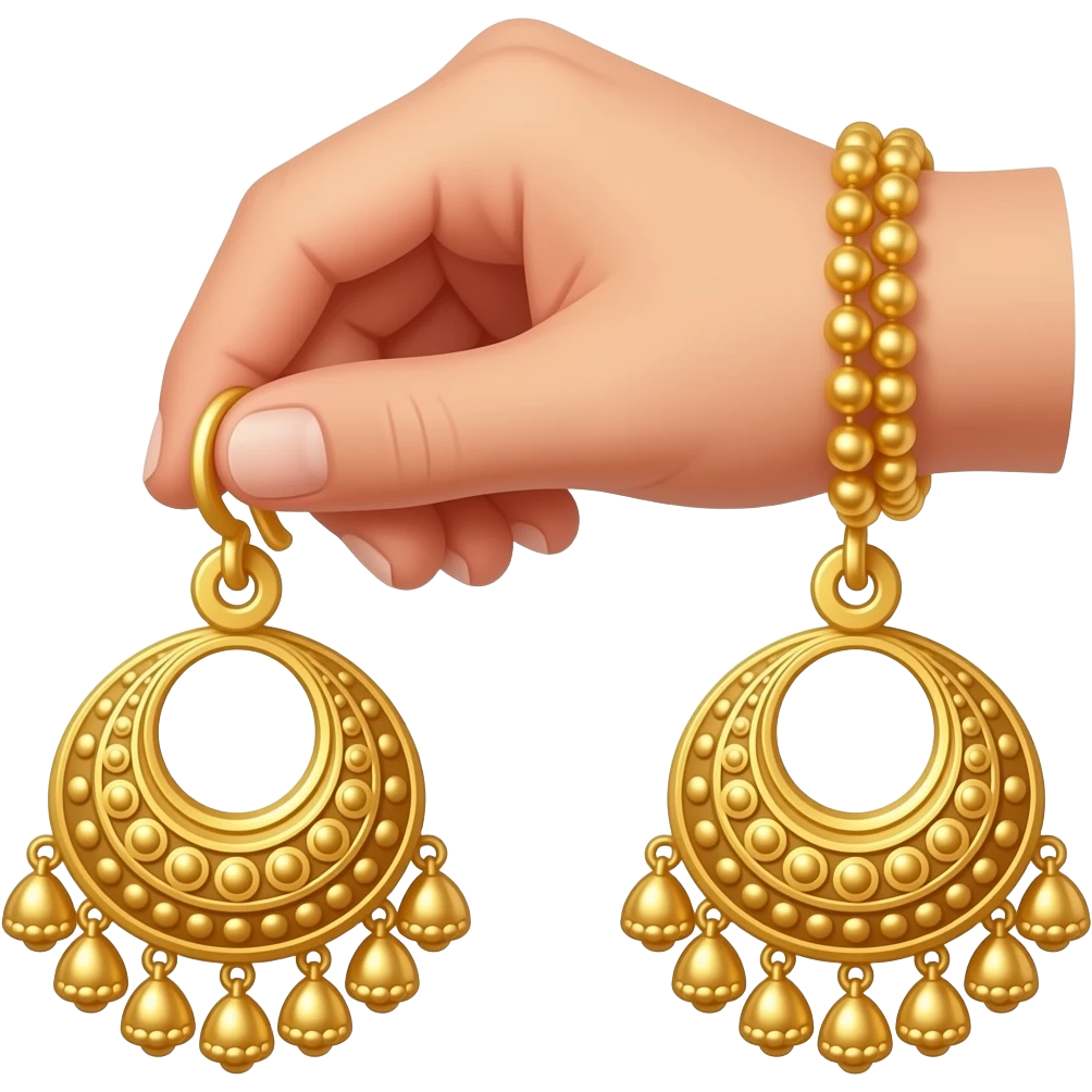 jhumka aesthetic emoji with hands wearing emoji