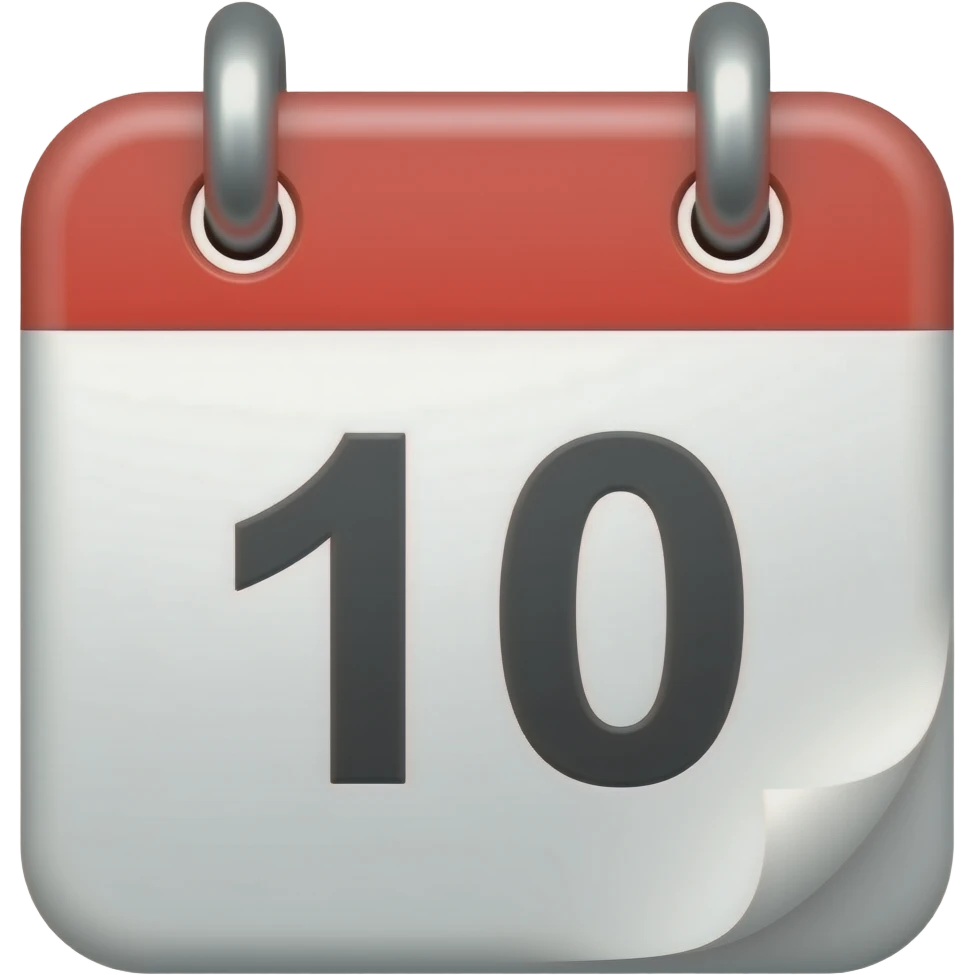 calender with date 10 emoji