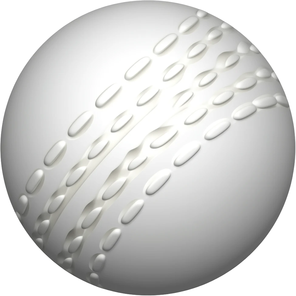 A white coloured ball used in cricket emoji