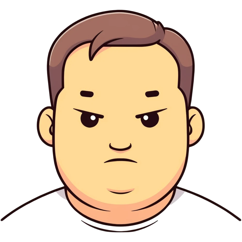 Guy with fat forhead  emoji